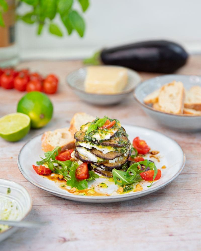 La recette du mille-feuille d’aubergines en 15 minutes top chrono !