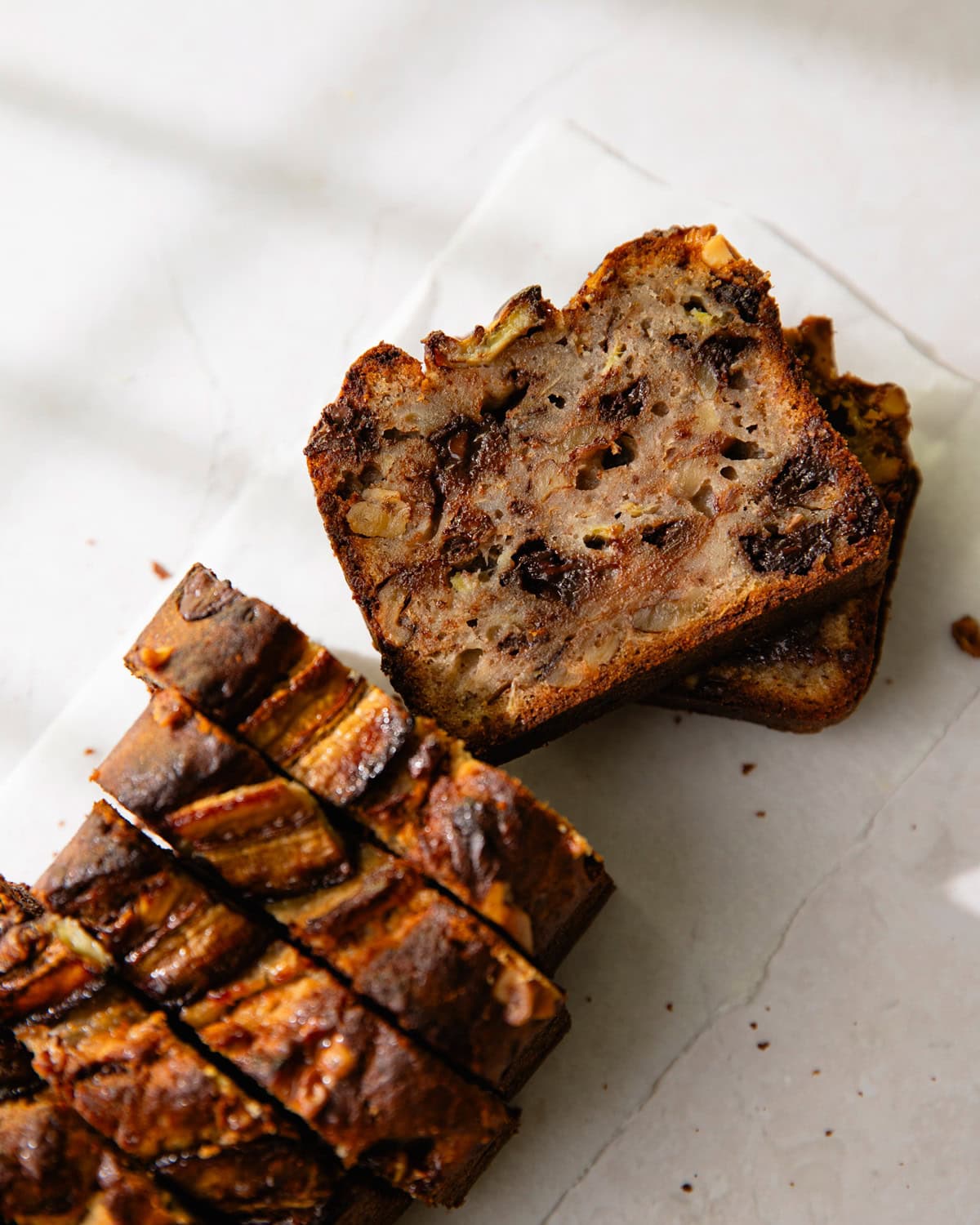 Banana bread tranché