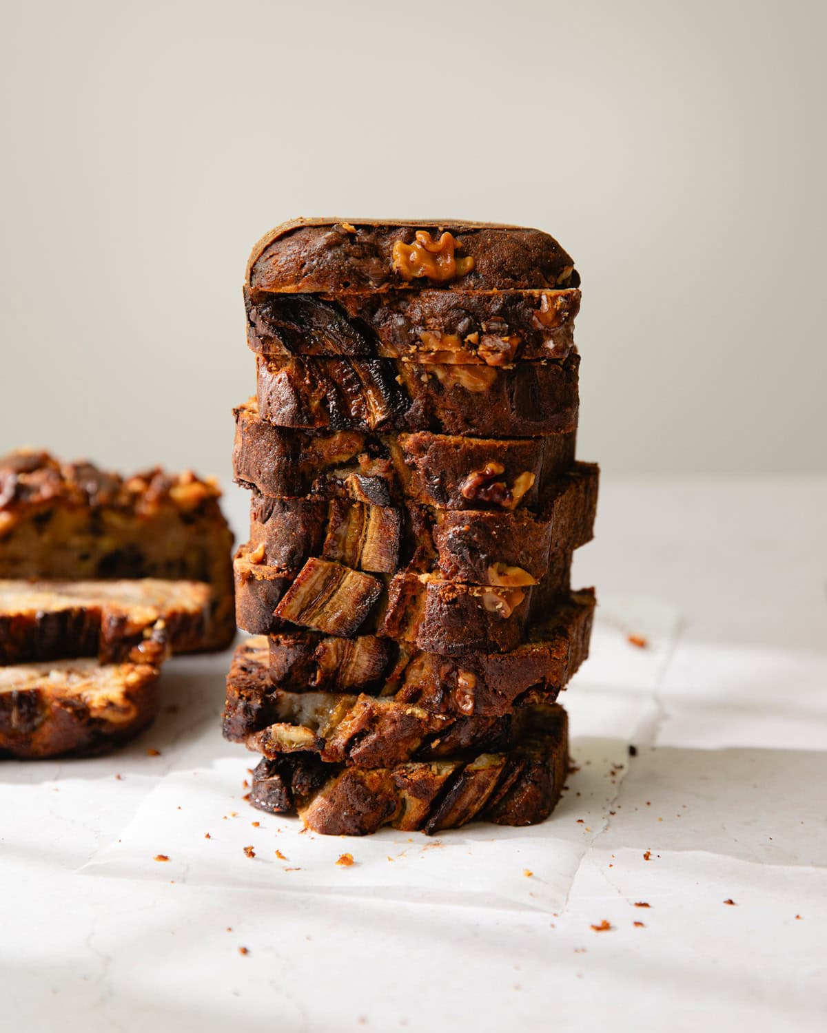 Banana bread tranché