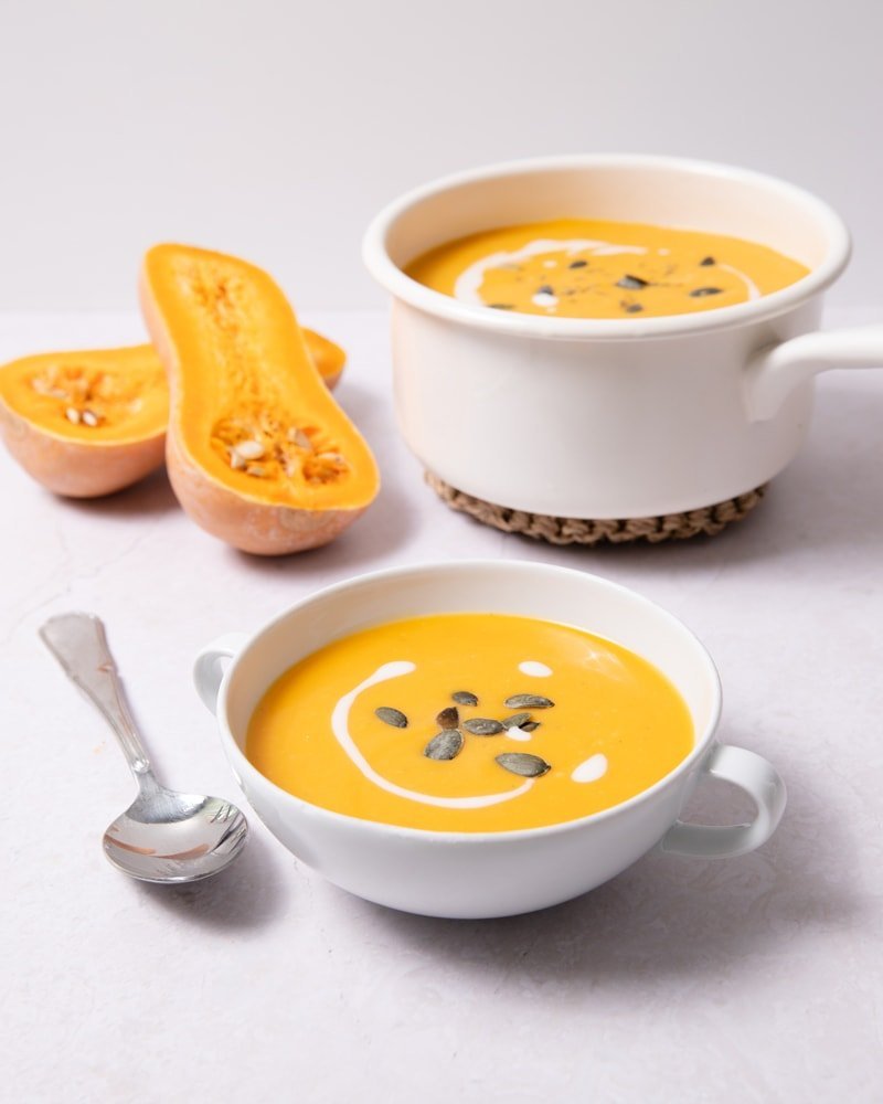 Découvrez la soupe crémeuse au butternut et lait de coco !