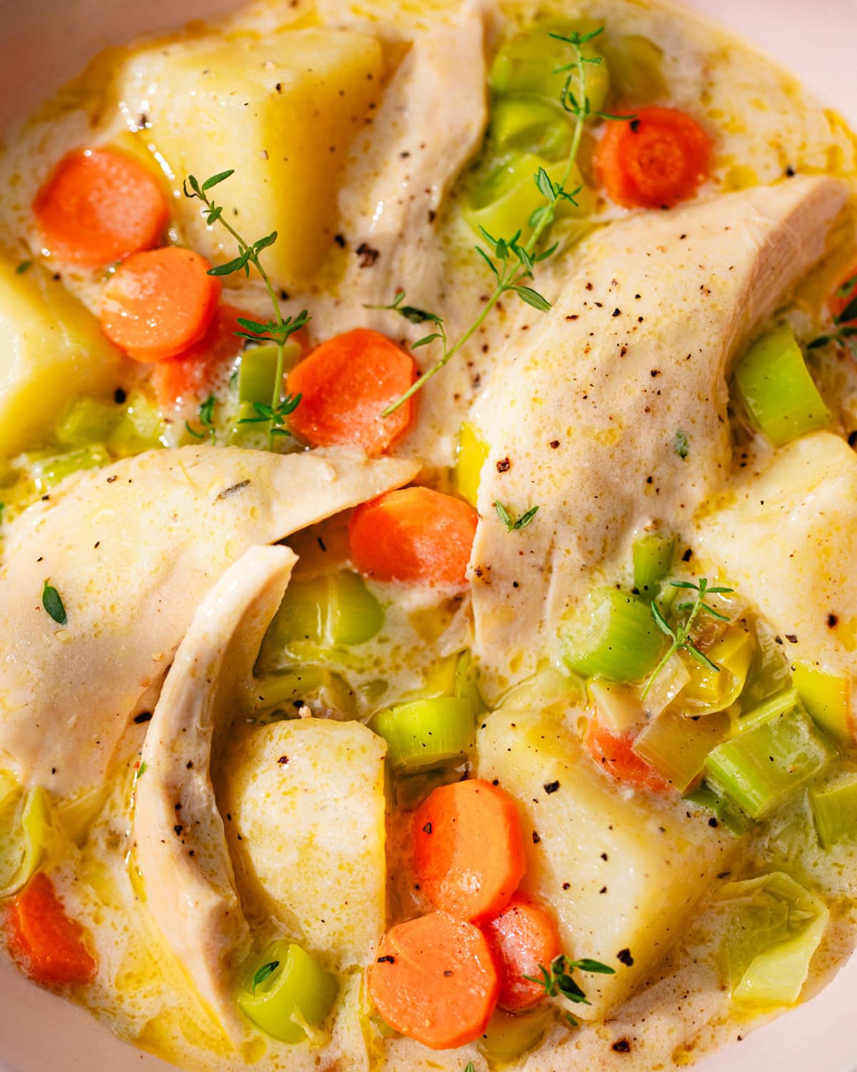 Assiette de waterzooi à la gantoise maison