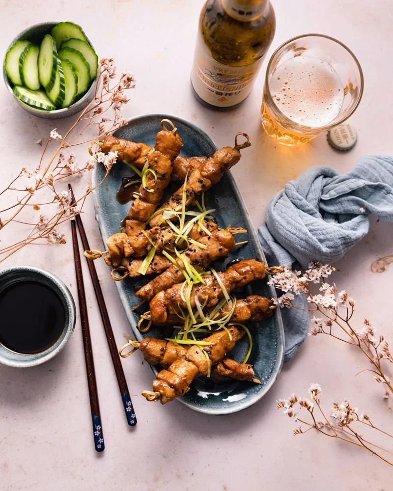 Les boules apéro jambon cru / mozzarella ultra rapides ! 3 Assiette de yakitori japonais