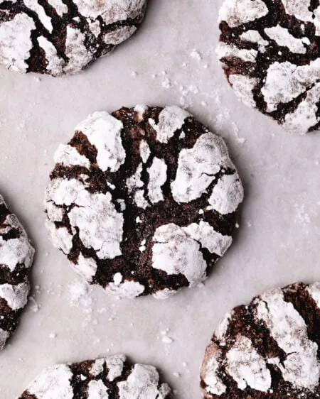 Crinkle cookies, les biscuits tout chocolat des fêtes de fin d’année