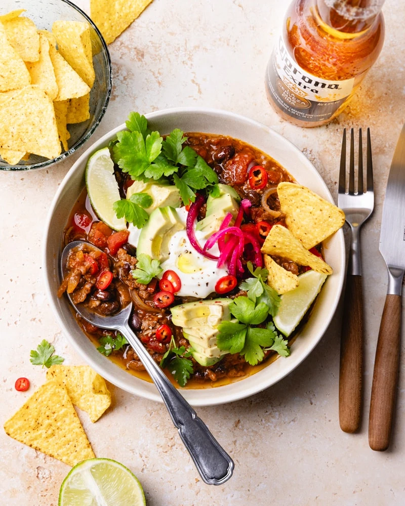 Préparez un délicieux chili con carne mexicain à la maison !