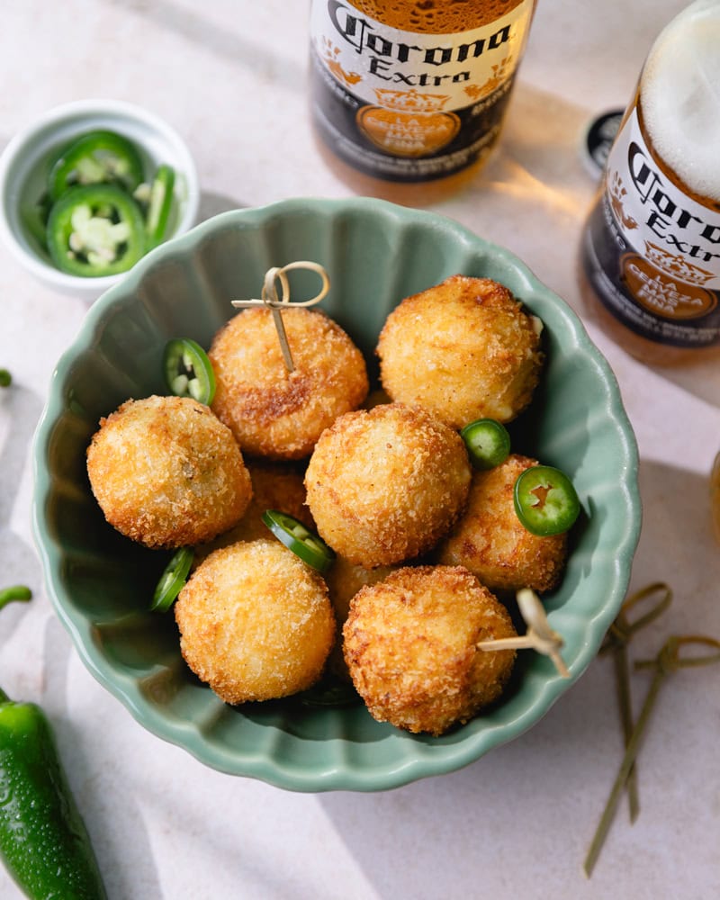 Plat apéro de chili cheese nuggets maison