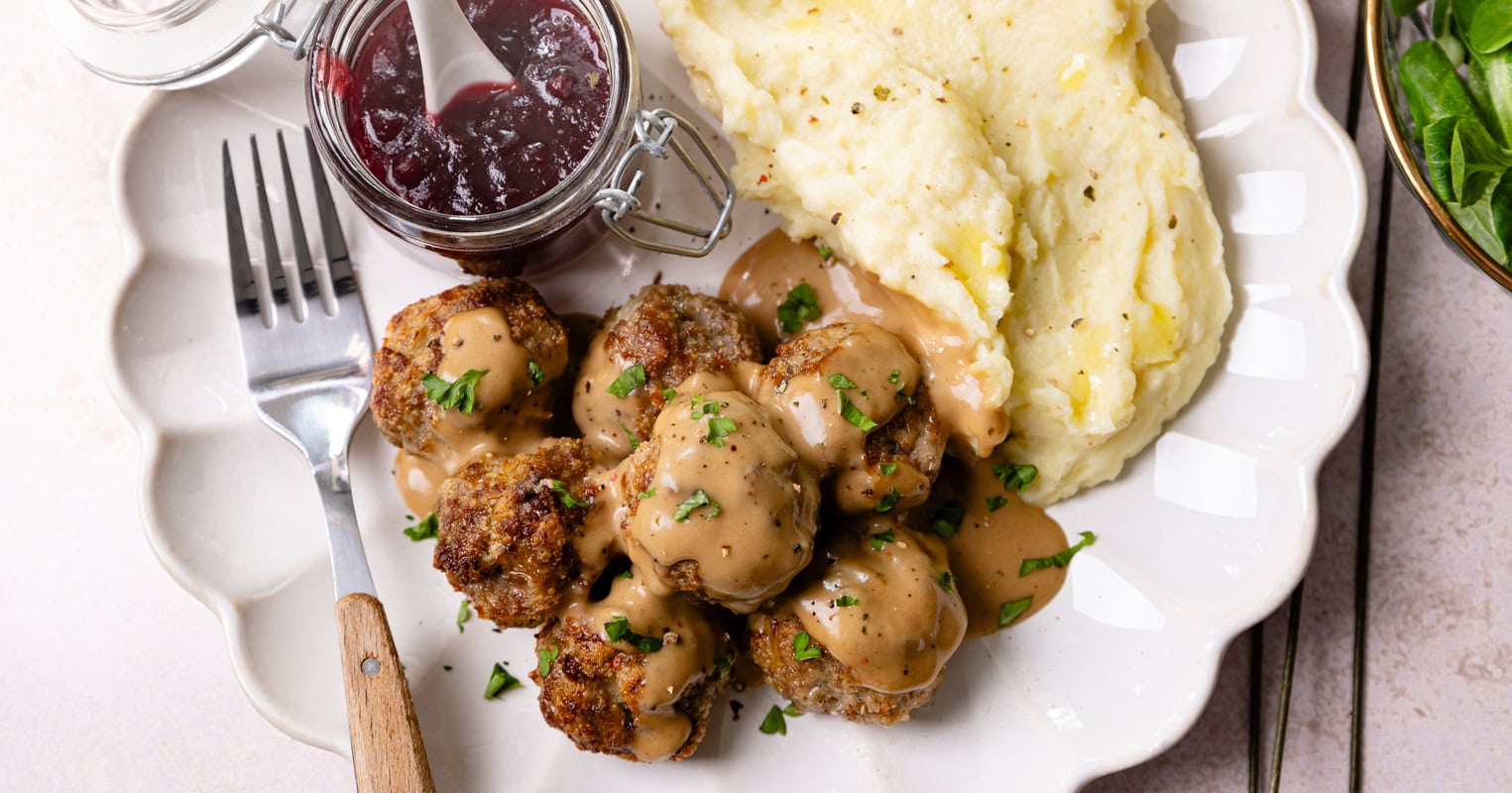 Les köttbullar, les boulettes de viande suédoises d'IKEA ! 5 Assiette de köttbullar, les boulettes suedoise façon IKEA