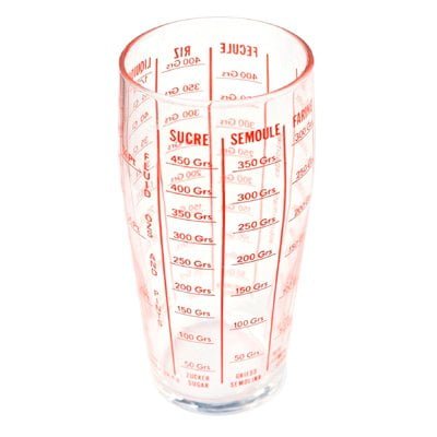 Un verre mesureur de ½ litre solide en verre trempé