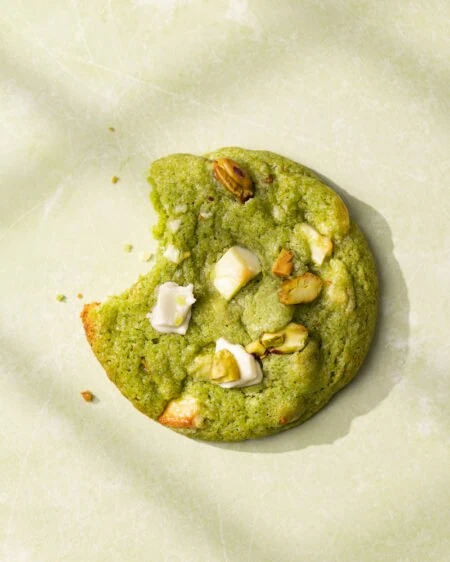 Les délicieux cookies au matcha, chocolat blanc et pistache !