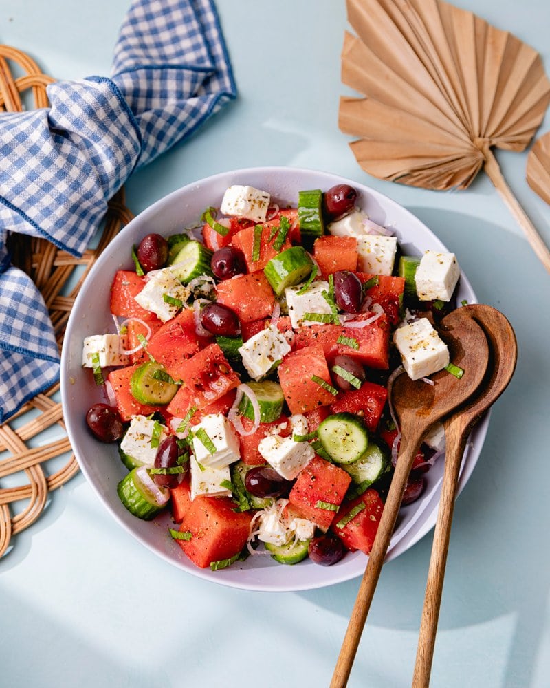 La salade feta et pastèque parfaite pour les barbecues d’été !