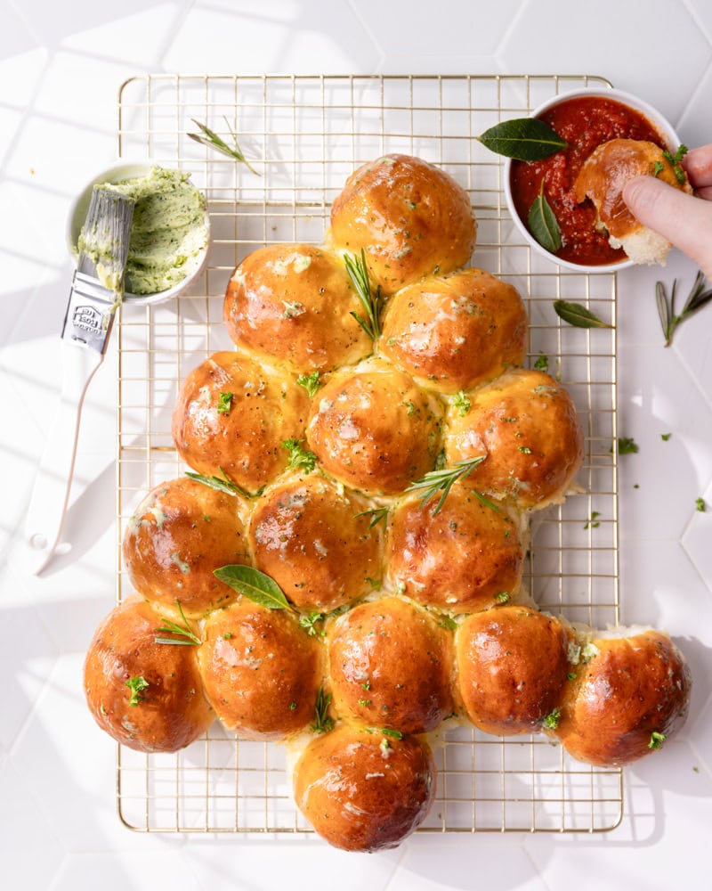 Brioche sapin de Noël à partager