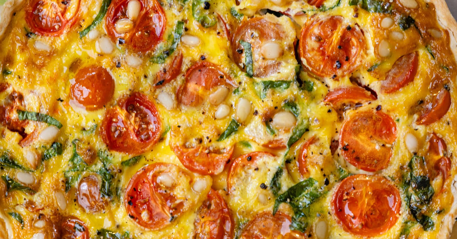 La quiche à l'italienne : tomates, basilic et pignons de pin ! 5 La quiche à l'italienne : tomate, basilic et pignons de pin