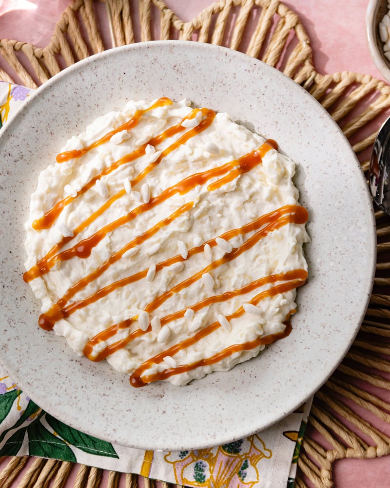 Assiette de riz-au-lait fluffy inspiré de Xavier Pincemin