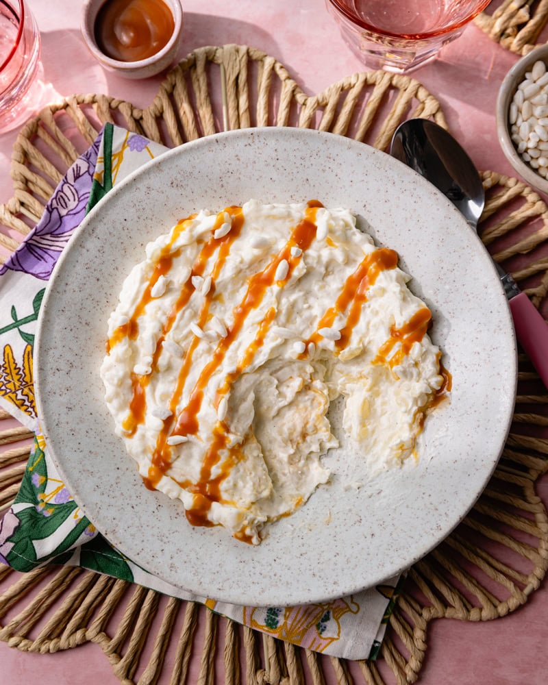 Assiette de riz-au-lait fluffy inspiré de Xavier Pincemin