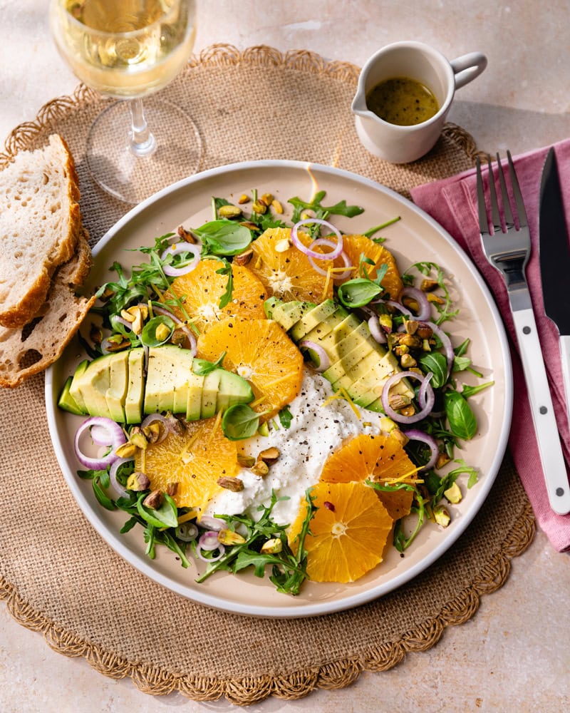 La salade d'oranges sicilienne revisitée : un pur next level ! 3 Assiette de salade d'oranges sicilienne revisitée