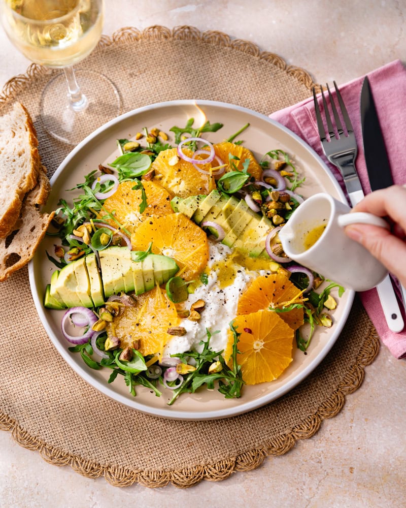 La salade d'oranges sicilienne revisitée : un pur next level ! 4 Assiette de salade d'oranges sicilienne revisitée