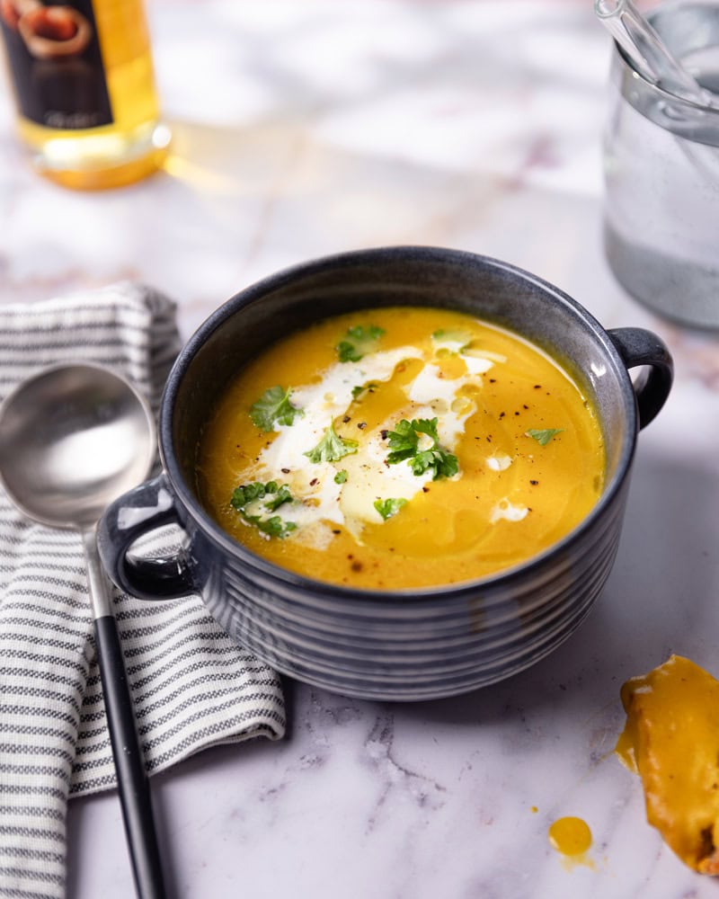 Velouté de potimarron et châtaignes, une soupe onctueuse !