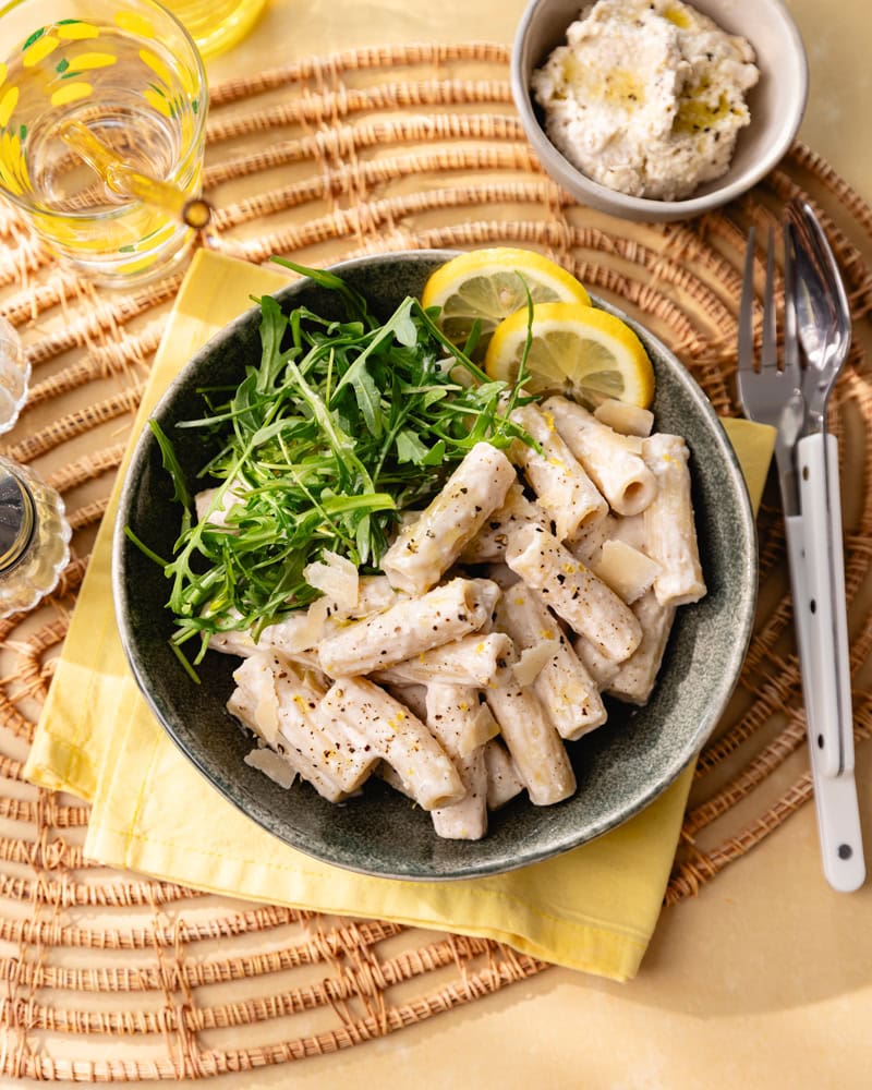 Les fabuleuses pâtes au pesto blanc, vous connaissez ? Miam !