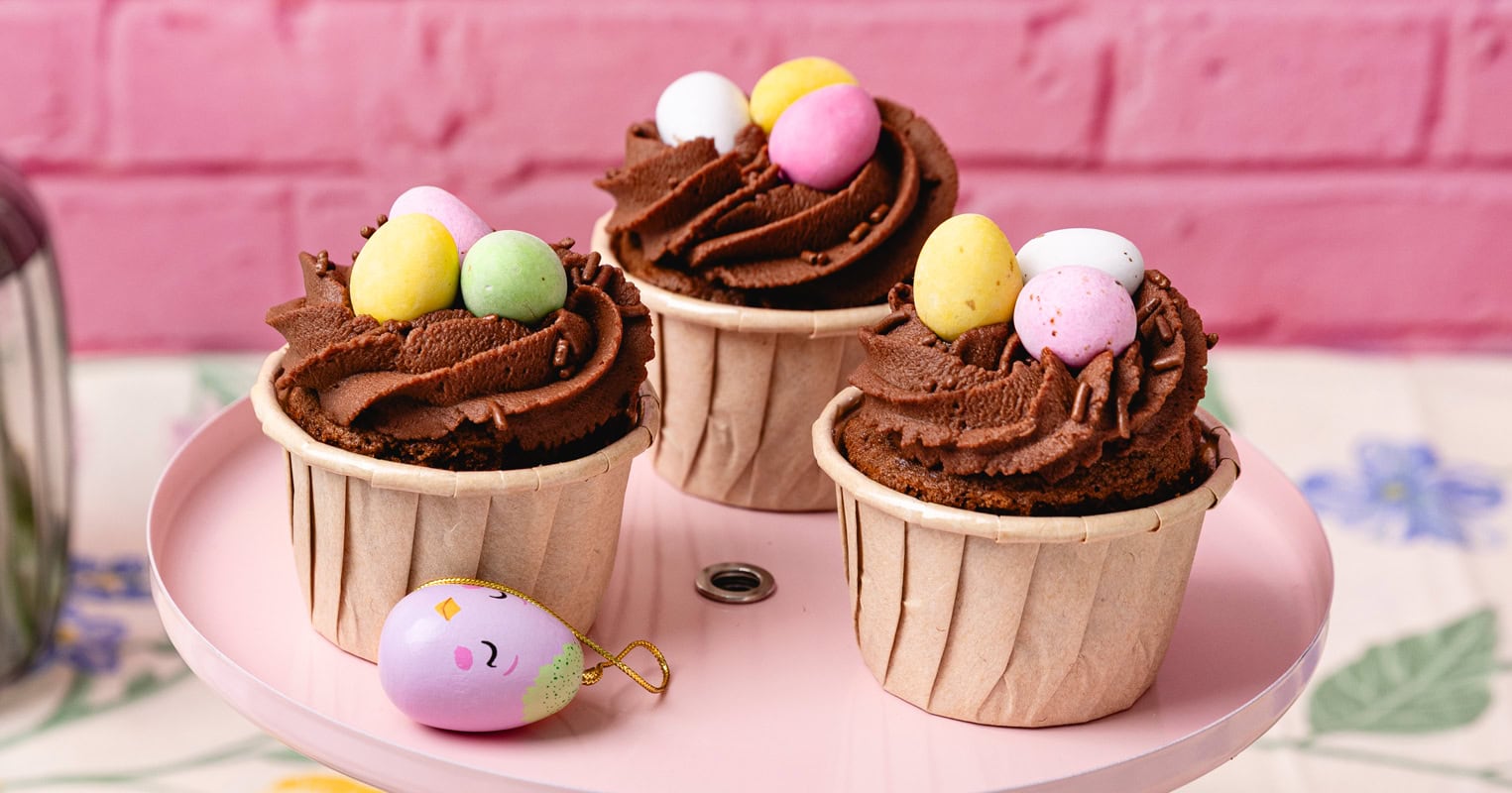 Les cupcakes nid de Pâques au chocolat