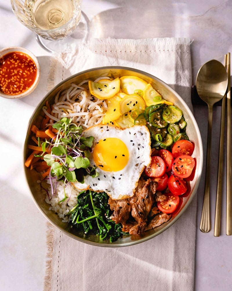 Le bibimbap d’été : une variation de saison du classique coréen ! 4 Bol de bibimbap aux légumes d'été