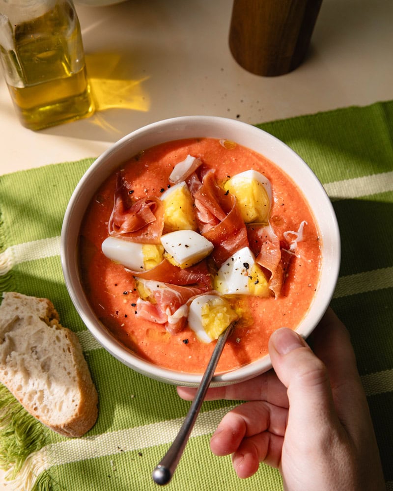 Le salmorejo andalou, la soupe froide de l'été