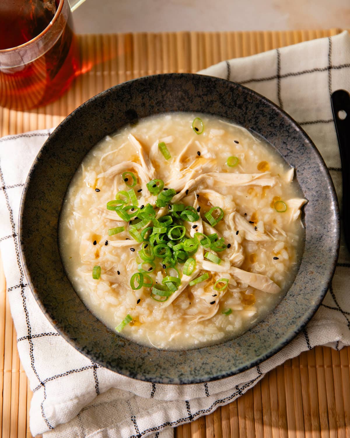 Bol de congee au poulet