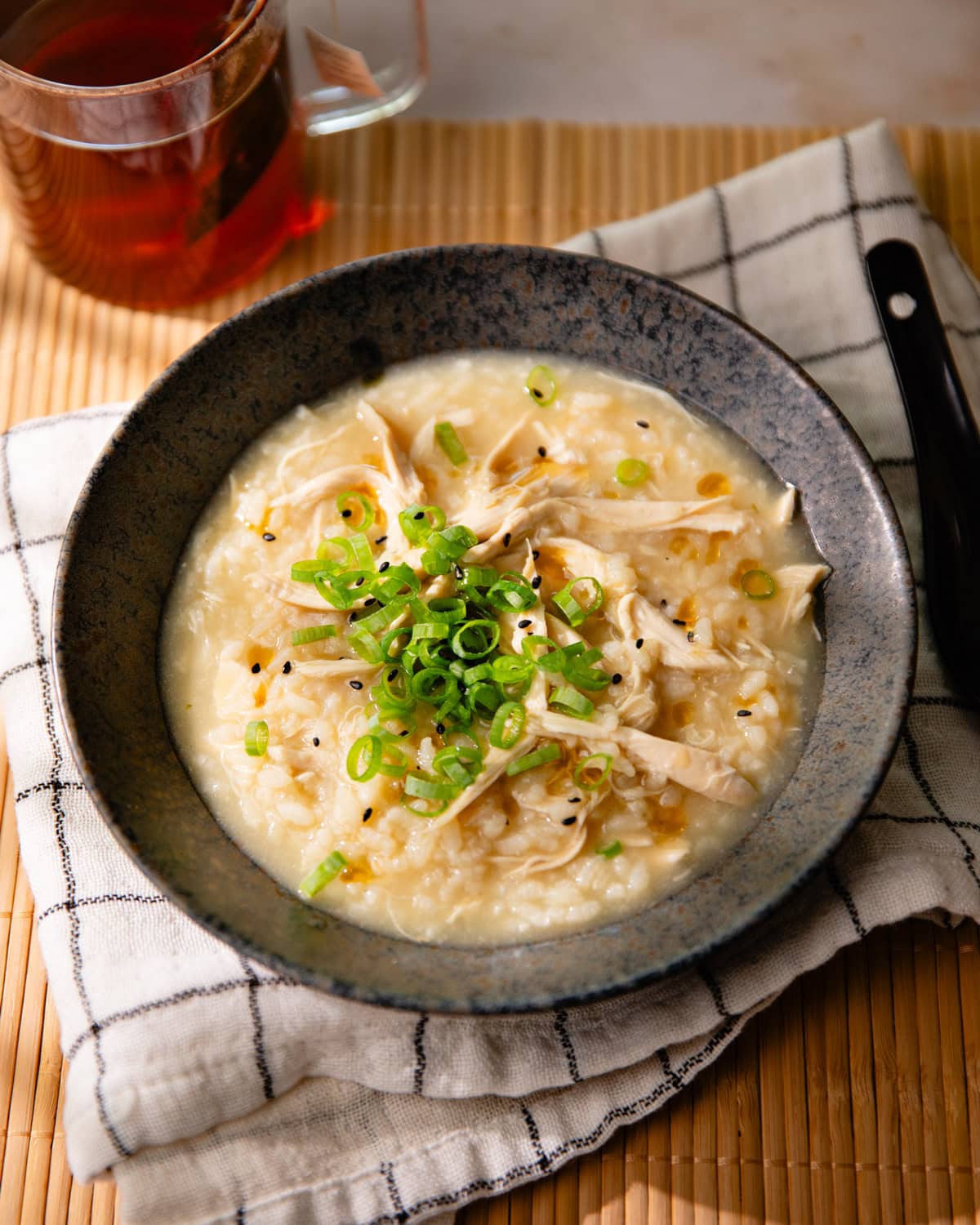 Bol de congee au poulet