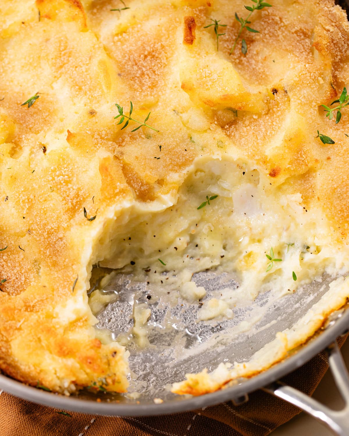 Plat de brandade de morue parmentière