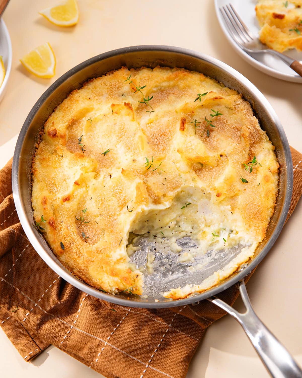 Plat de brandade de morue parmentière