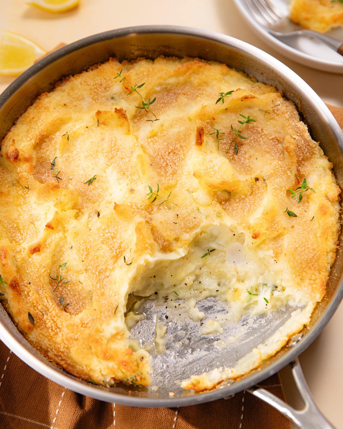 Plat de brandade de morue parmentière