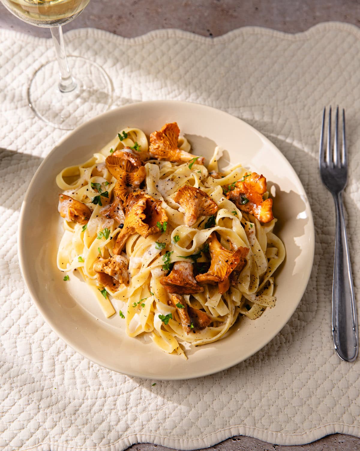 Les tagliatelles aux girolles, l’automne en plein dans l’assiette ! 6 Assiette de pâtes aux girolles