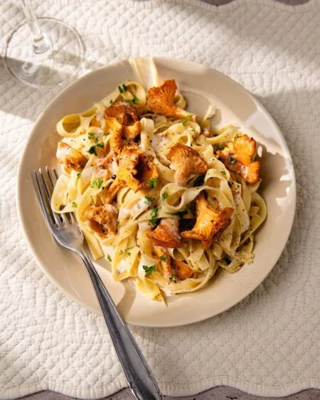 Les tagliatelles aux girolles, l’automne en plein dans l’assiette !