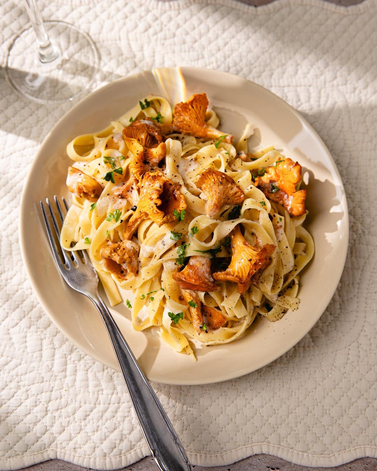 Les tagliatelles aux girolles, l’automne en plein dans l’assiette !