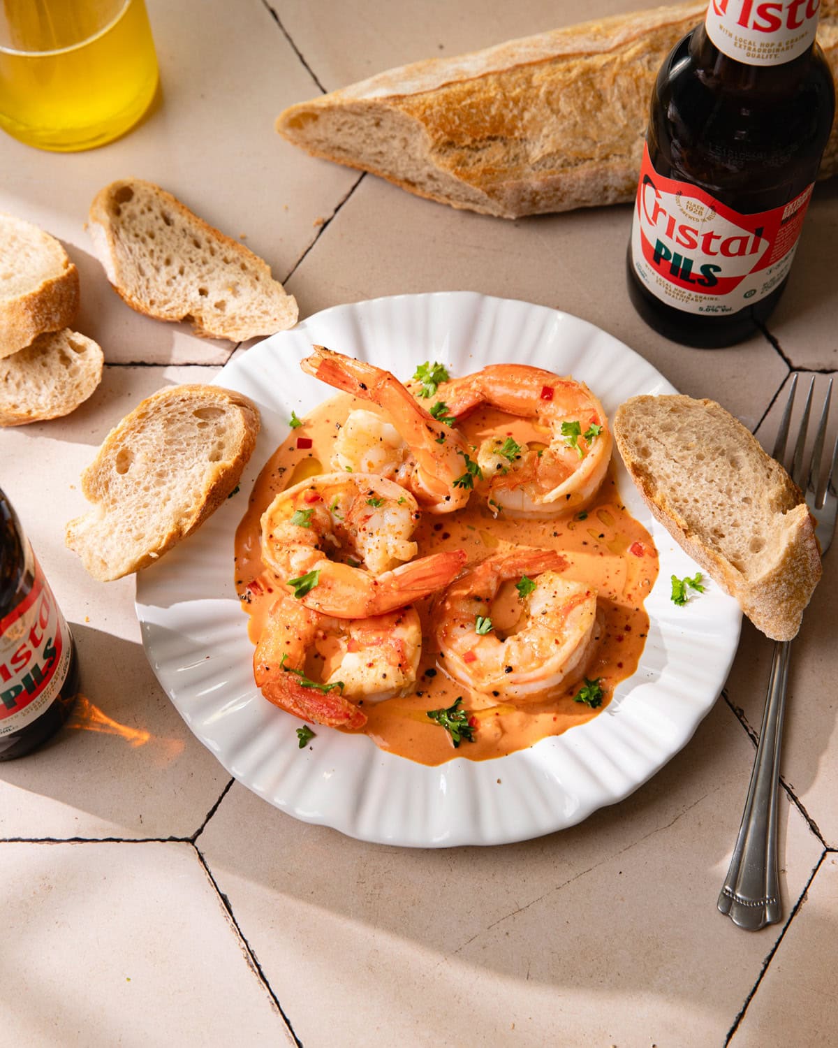 Scampis à la diable, la recette belge piquante qui met le feu ! 6 Assiette de scampis à la diable