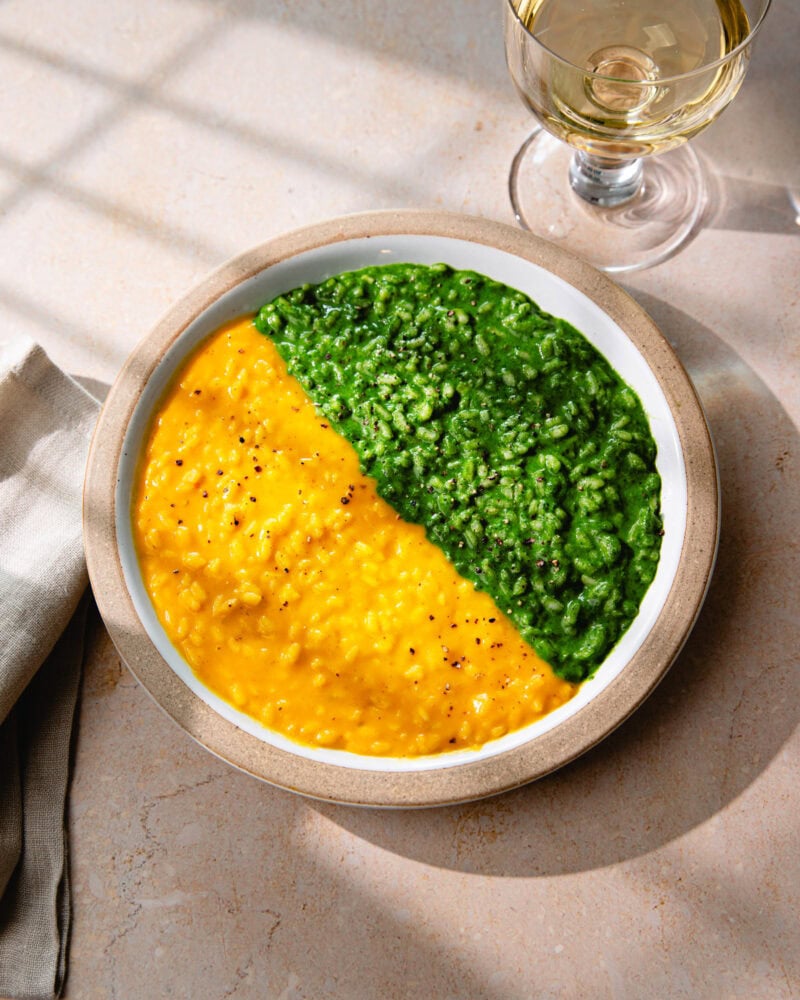 Risotto bicolore courge & épinards, pour ceux qui n’aiment pas choisir