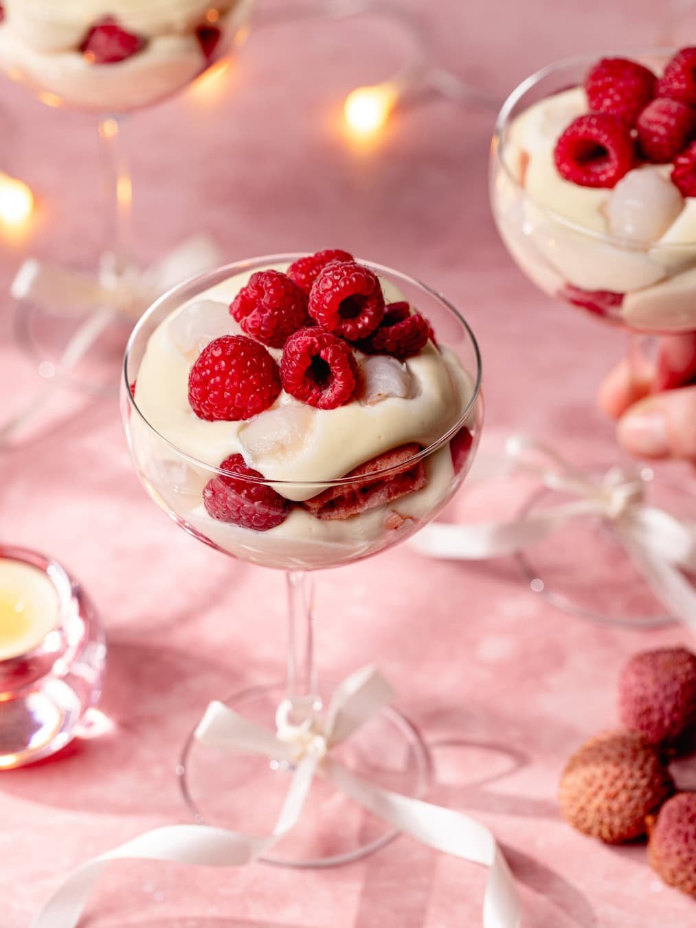 Tiramisu framboises et litchis aux biscuits roses de Reims !