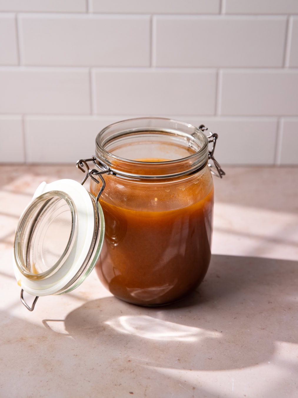 Bocal de bouillon végétal maison