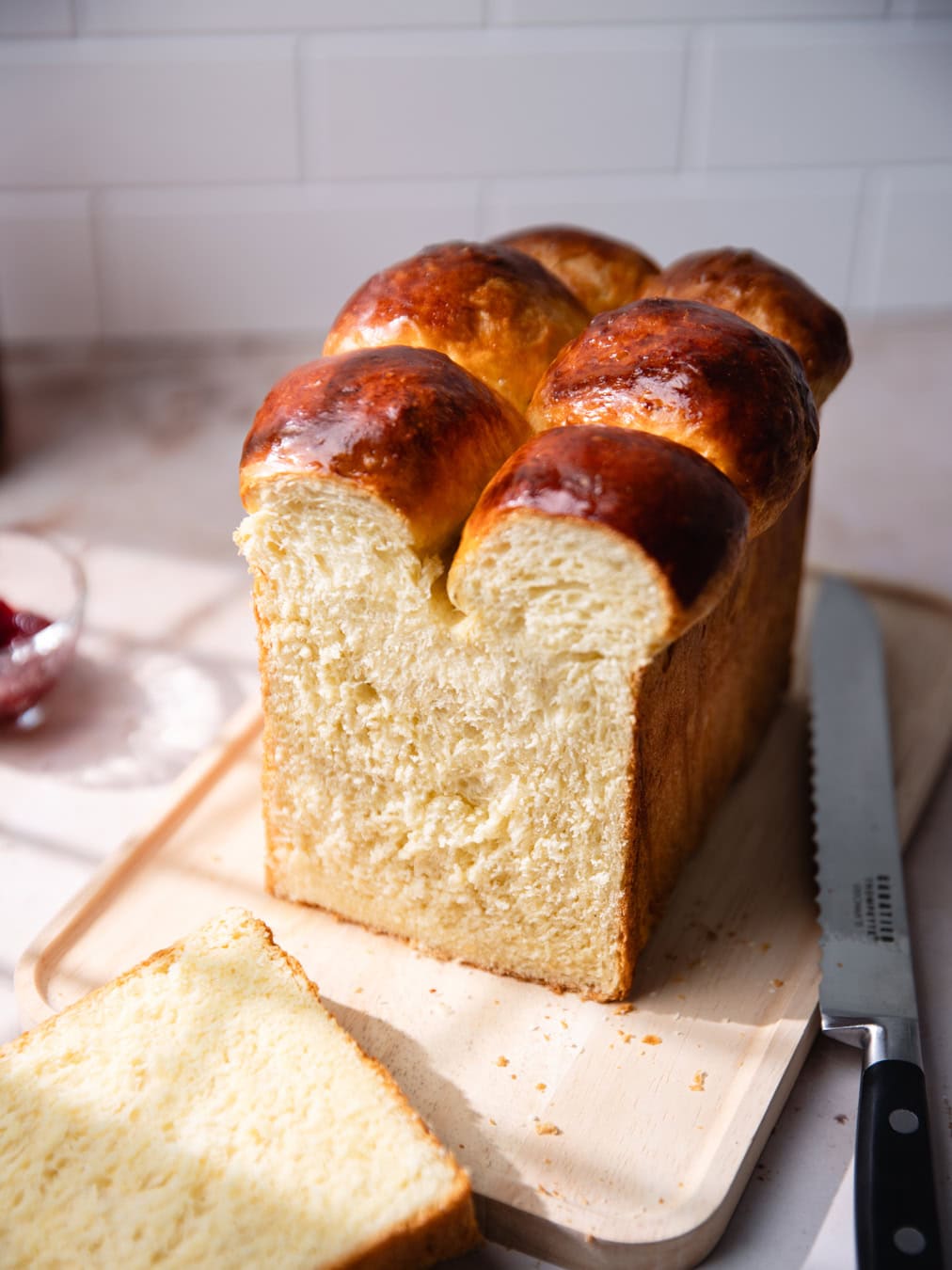 Brioche de Nanterre tranchée