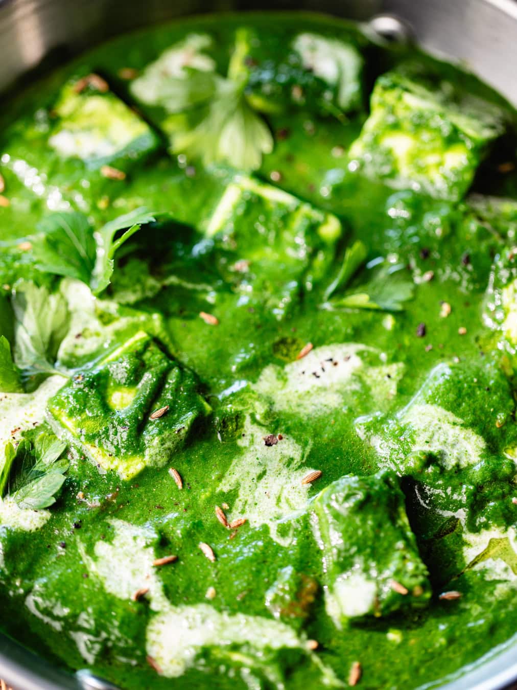 Plat de palak paneer maison