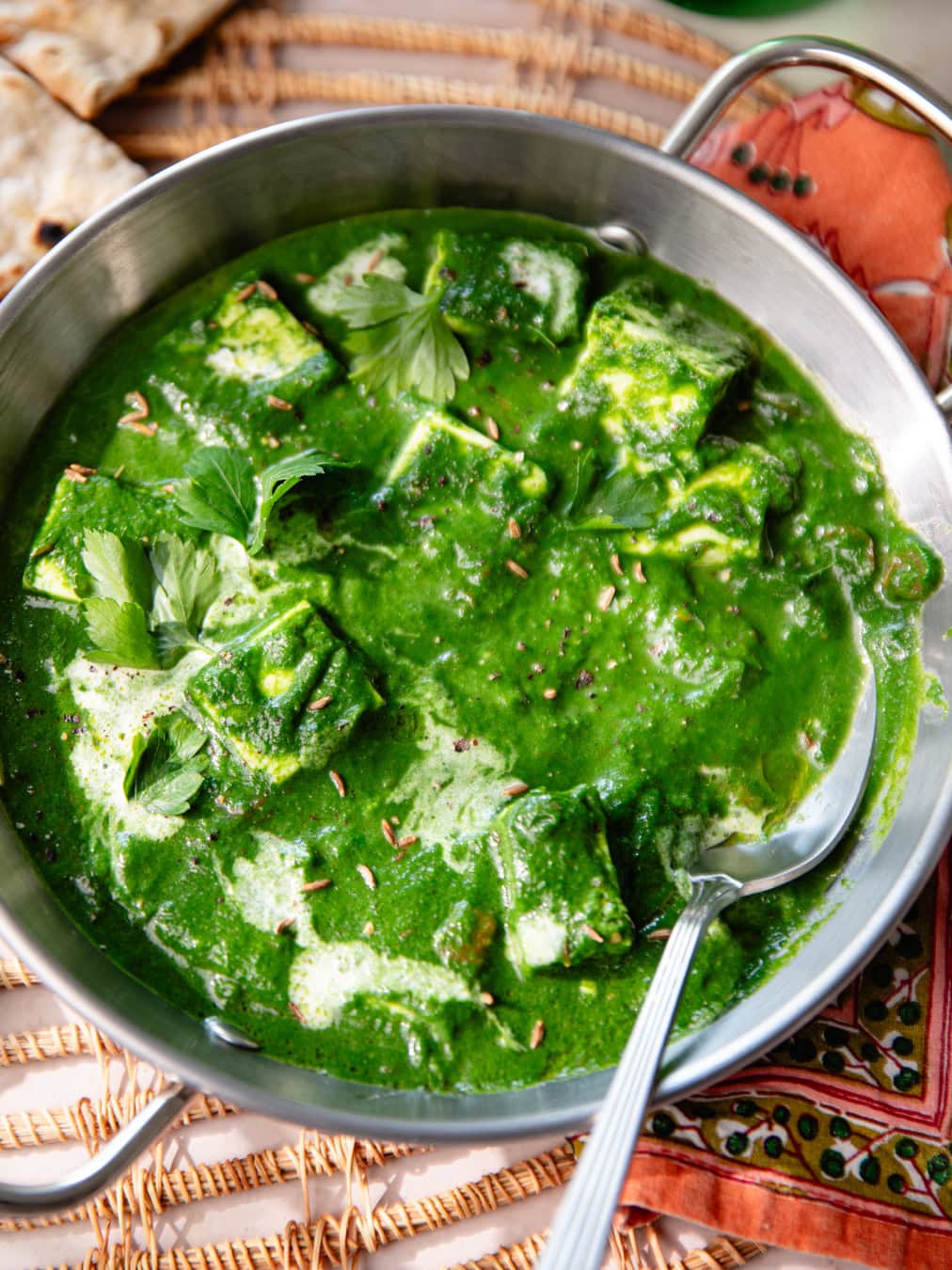 Plat de palak paneer maison