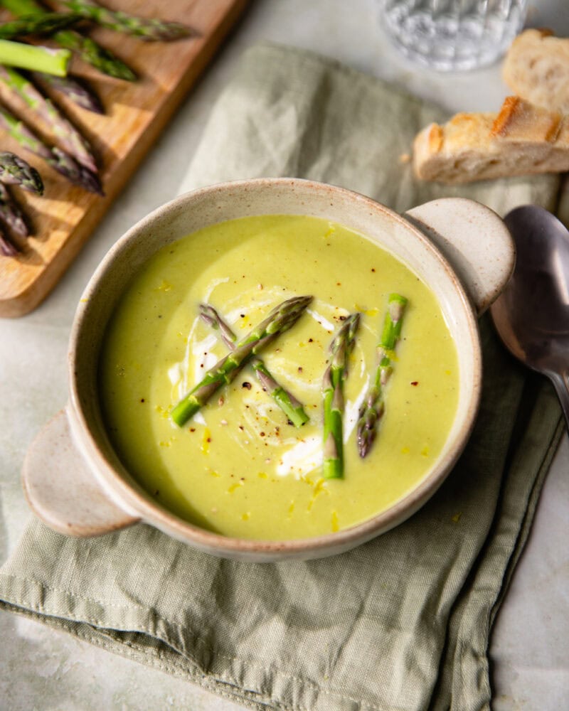 Velouté d&rsquo;asperges vertes, la soupe qui fait du bien au corps !